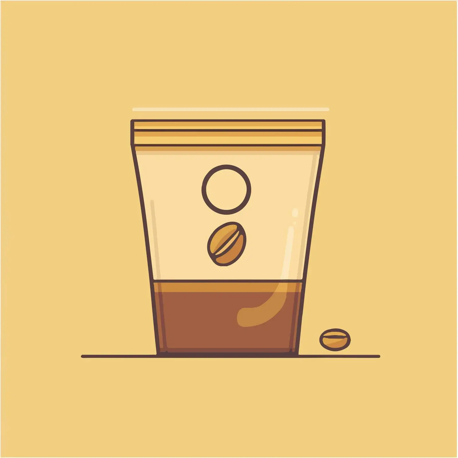 Coffee Sac Flat Vector Illustration — free download from Dotvec