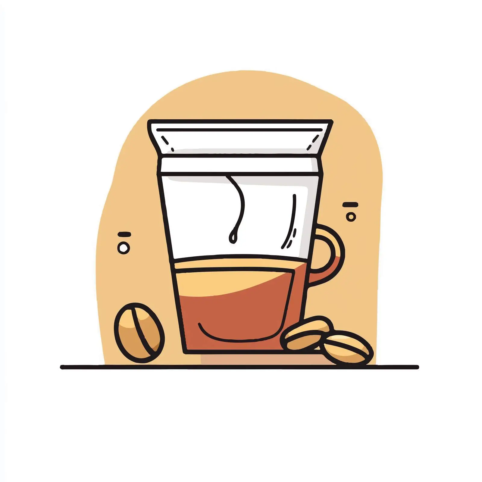 Flat Vector Coffee Sac Illustration — free download from Dotvec