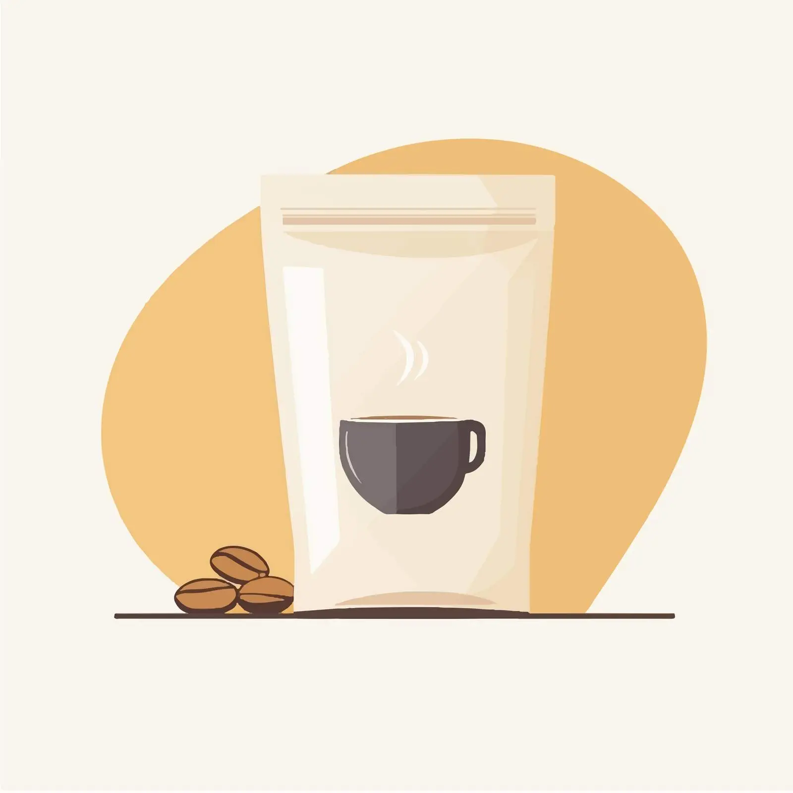 Coffee Sac Flat Vector Illustration — free download from Dotvec