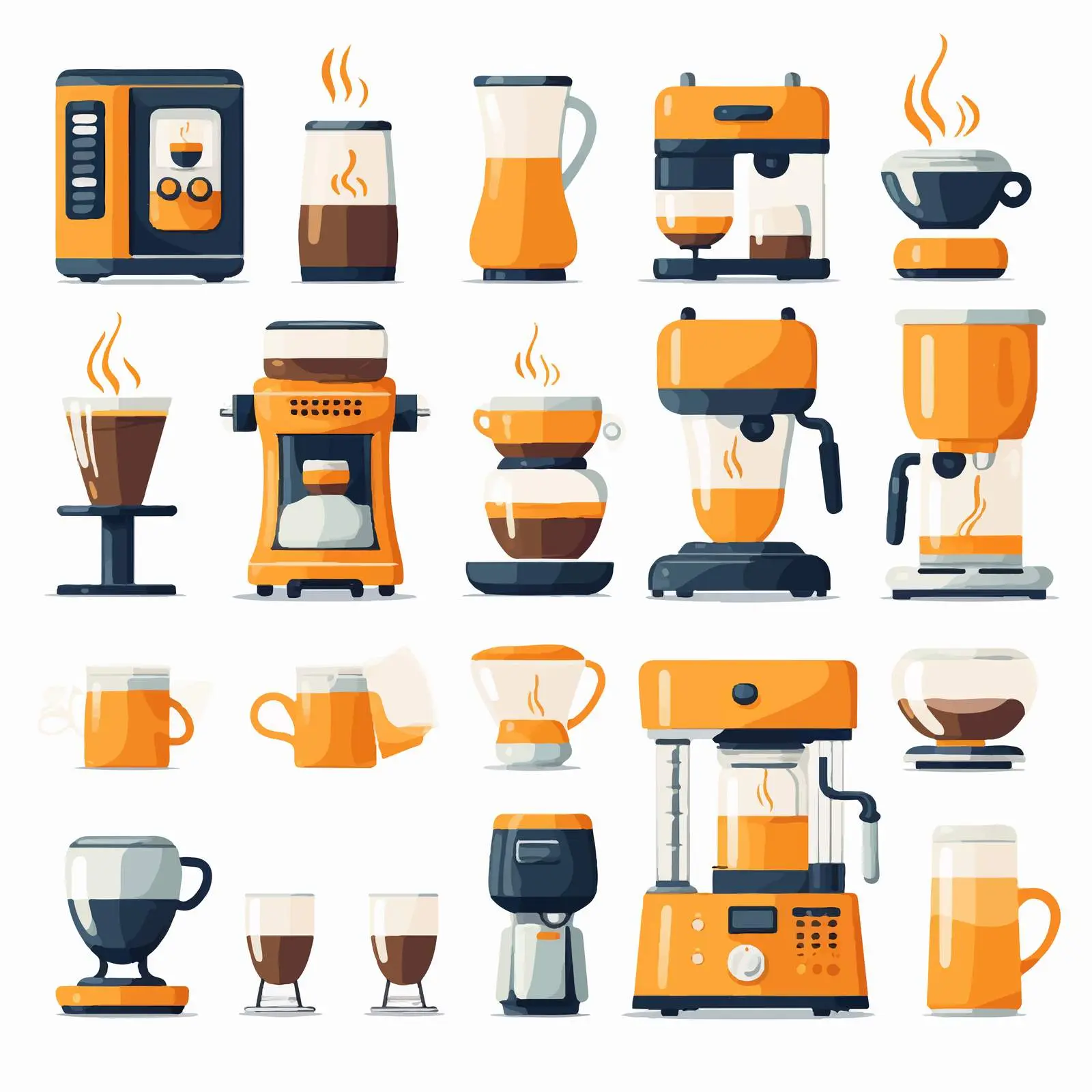 Coffee Set with Machine and Takeaway Cups – free coffee culture image from Dotvec