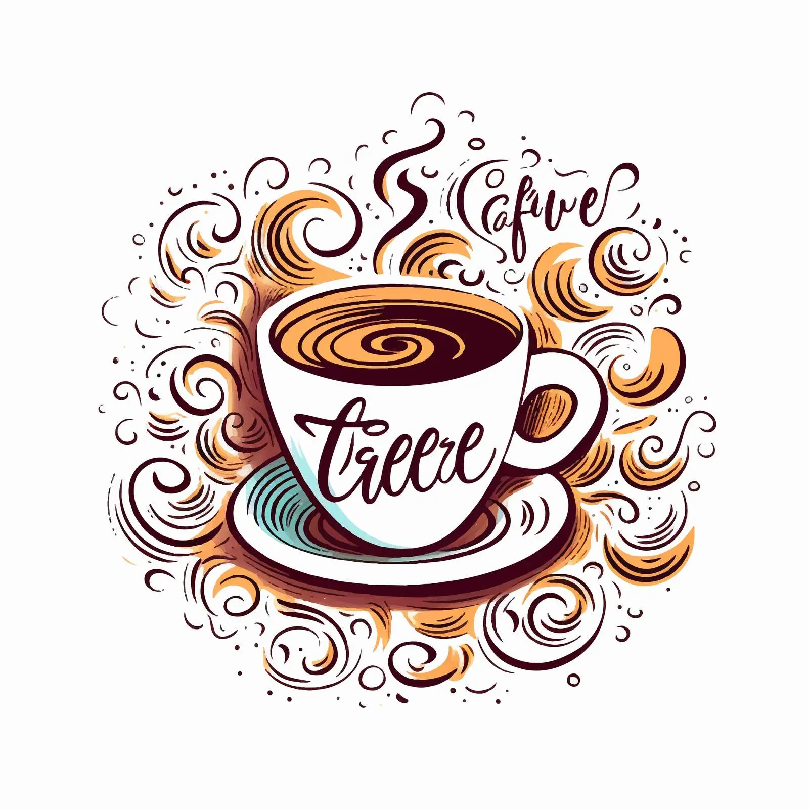 Hand Lettering Coffee Time Vector Art — free download from Dotvec