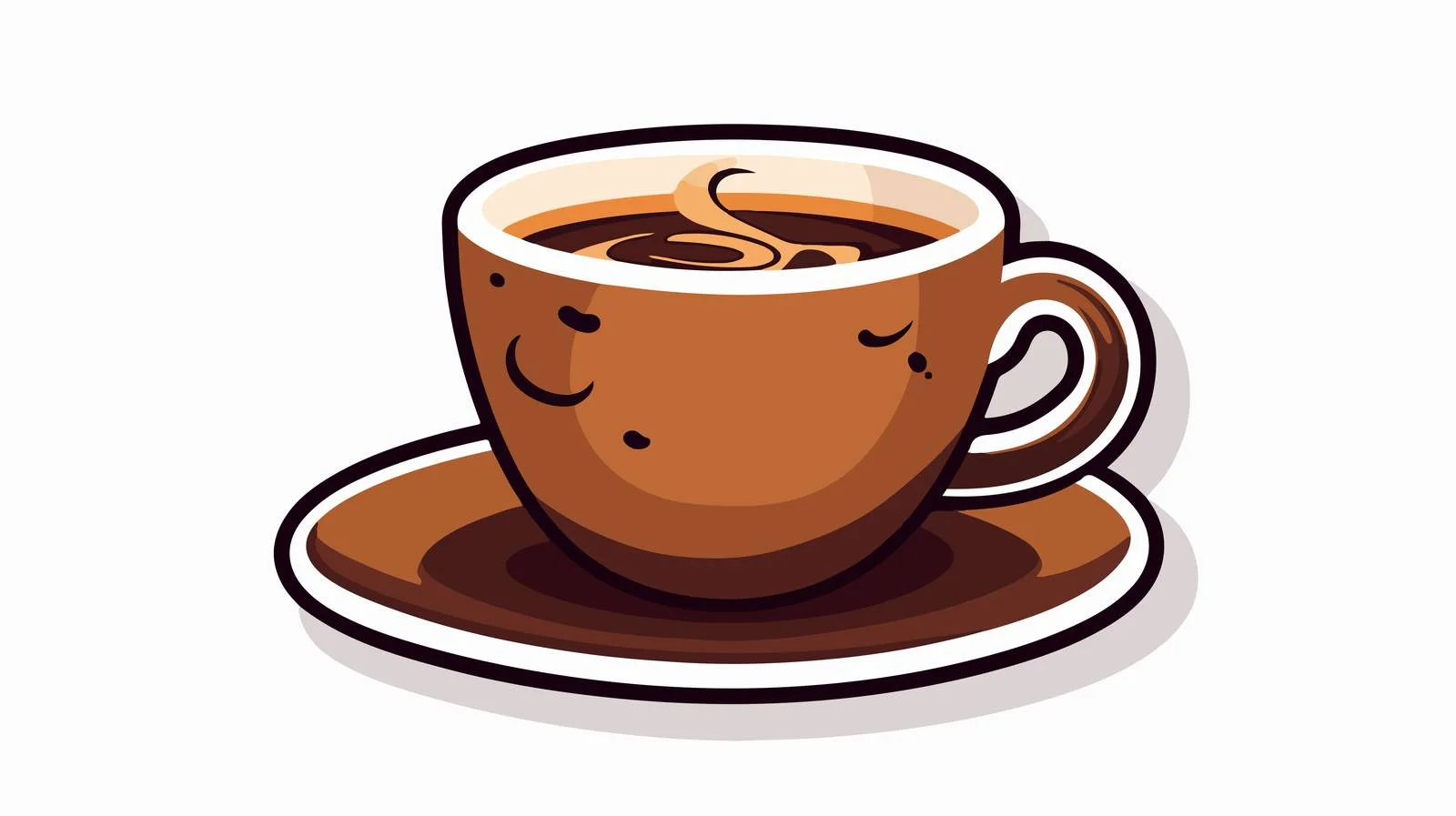 Coffee Cup Sticker Stamp Vector Design — free download from Dotvec