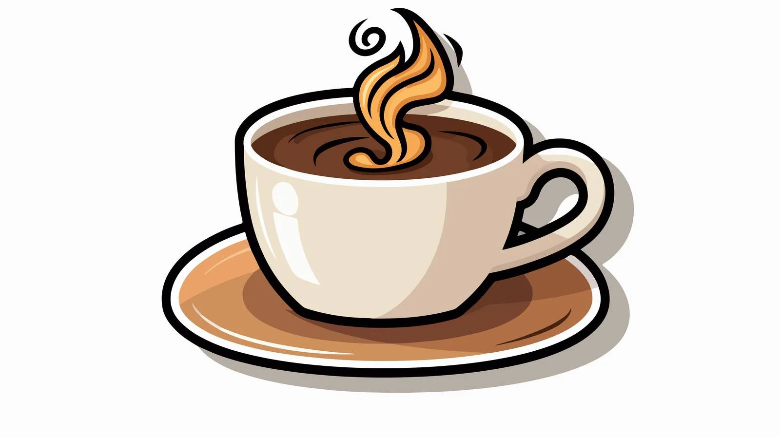 Coffee Cup Sticker Stamp Vector Graphic — free download from Dotvec