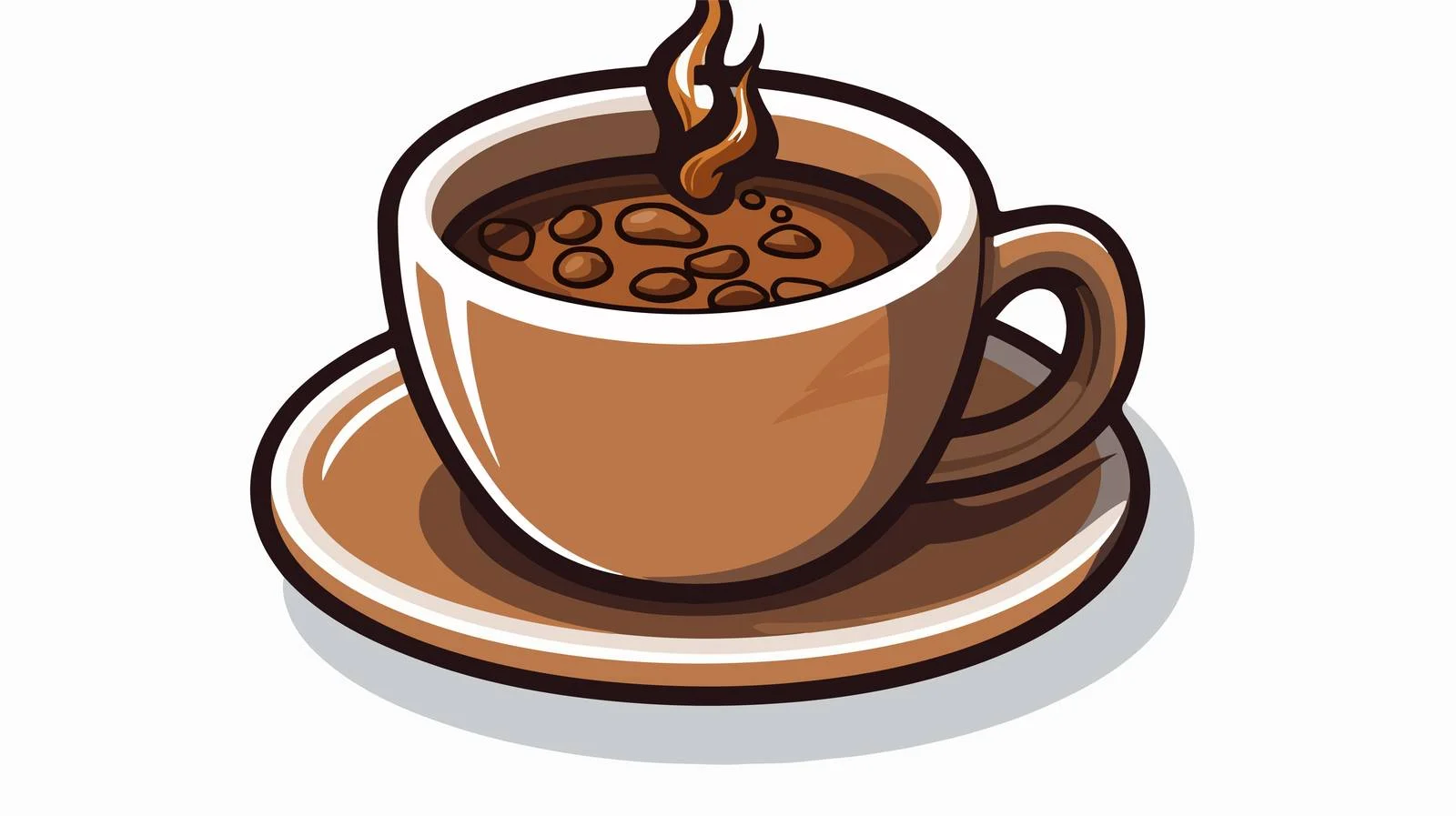 Coffee Cup Sticker Stamp Vector Graphic — free download from Dotvec
