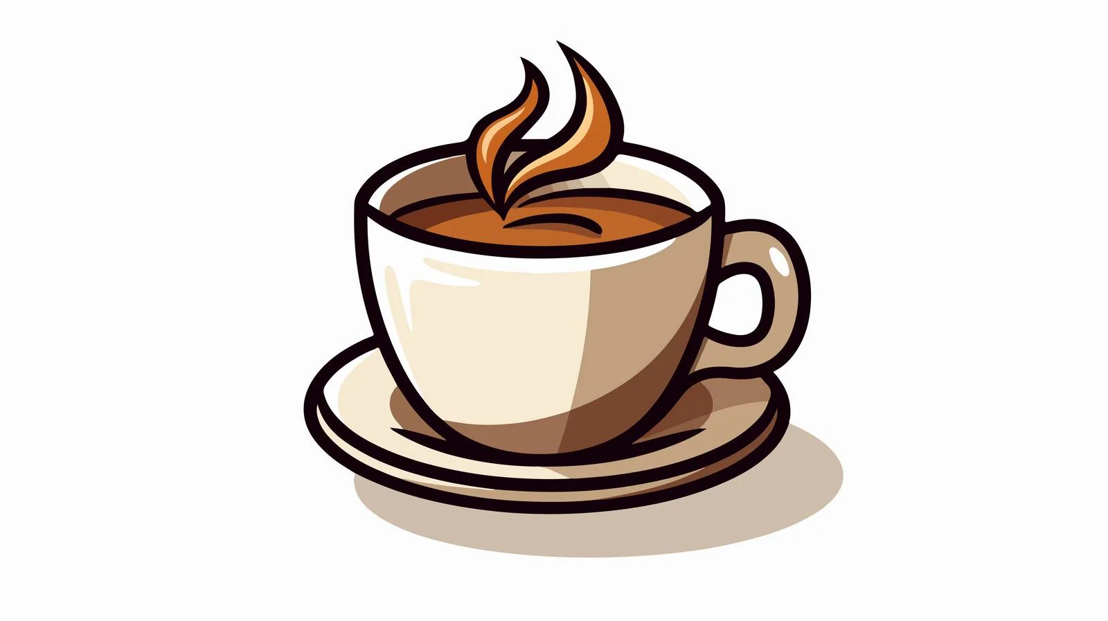 Coffee Cup Sticker Stamp Vector Graphic — free download from Dotvec
