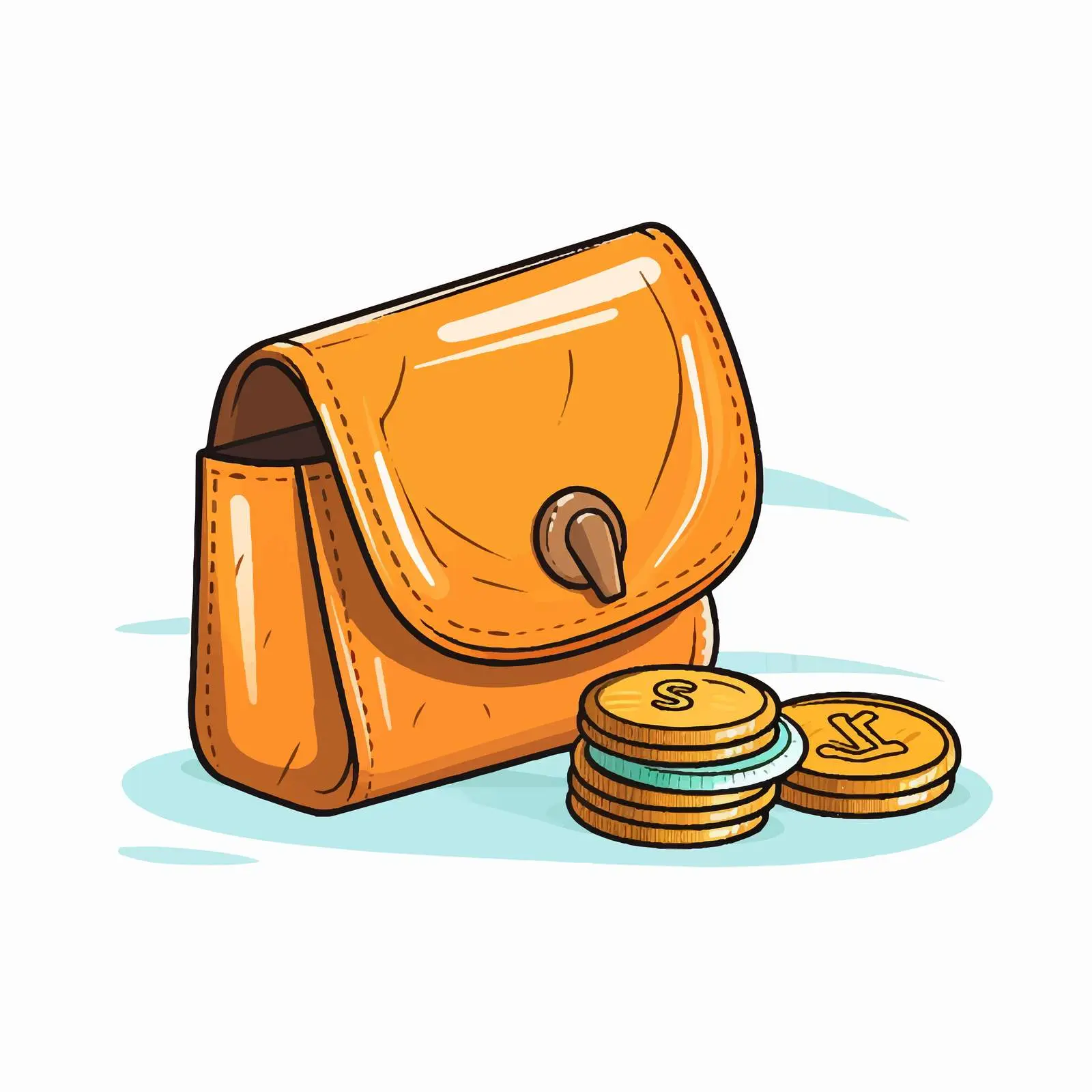 Isolated Coin and Wallet Vector Icon — free download from Dotvec