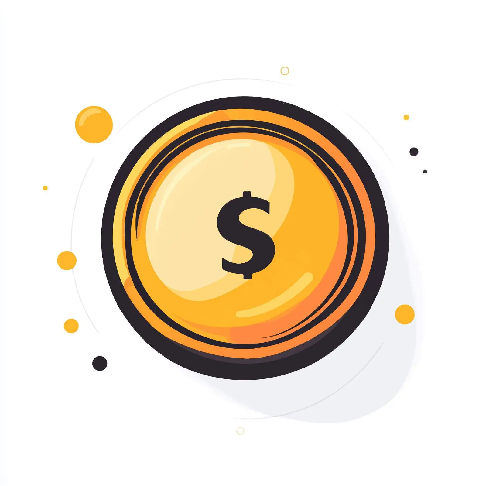 Gold Coin Money Market Icon — free download from Dotvec