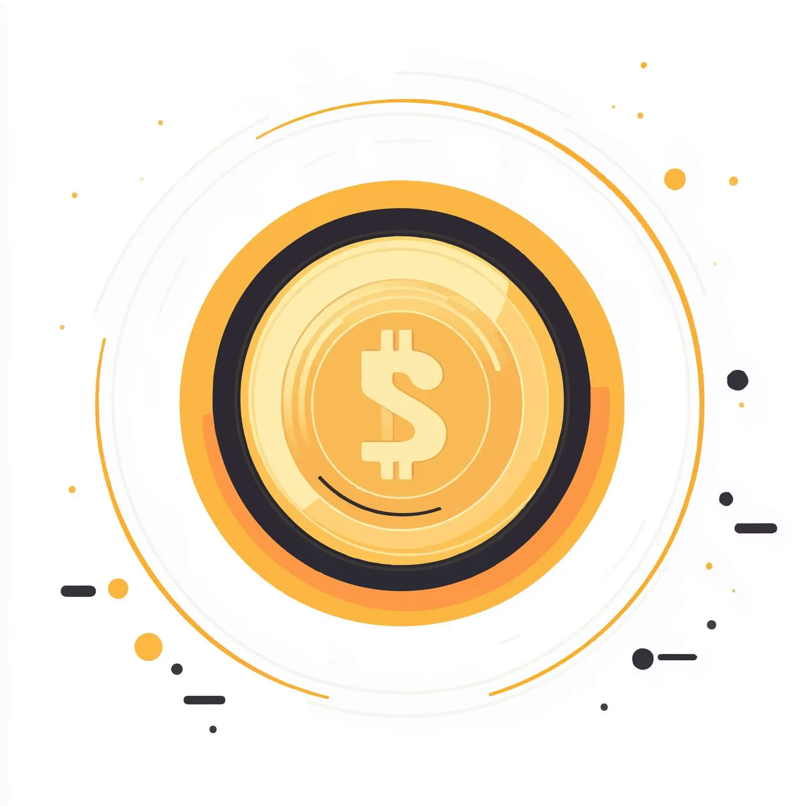 Gold Coin Money Market Icon — free download from Dotvec