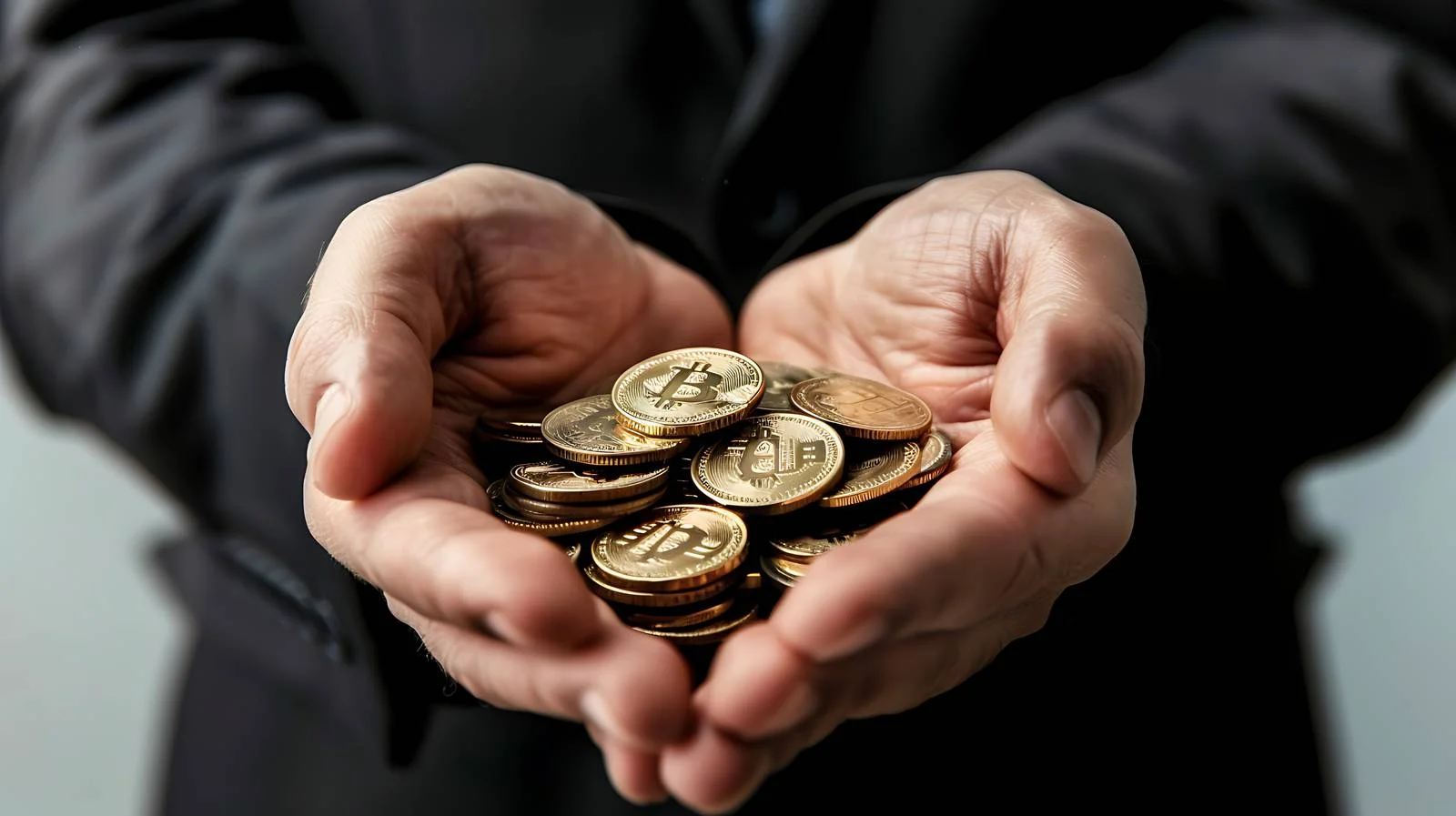 Financial Strategy with Coins in Hands — free download from Dotvec