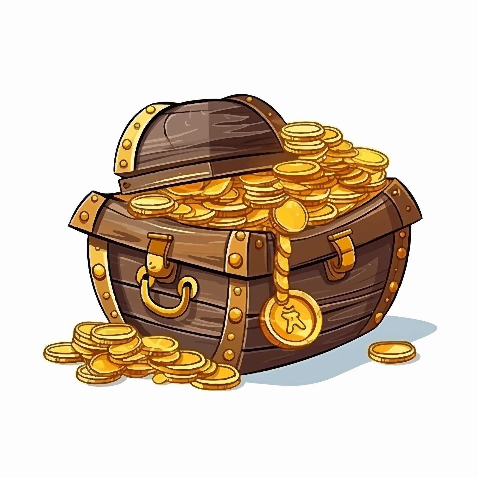 Cartoon Treasure Coins Isolated Vector Illustration — free download from Dotvec