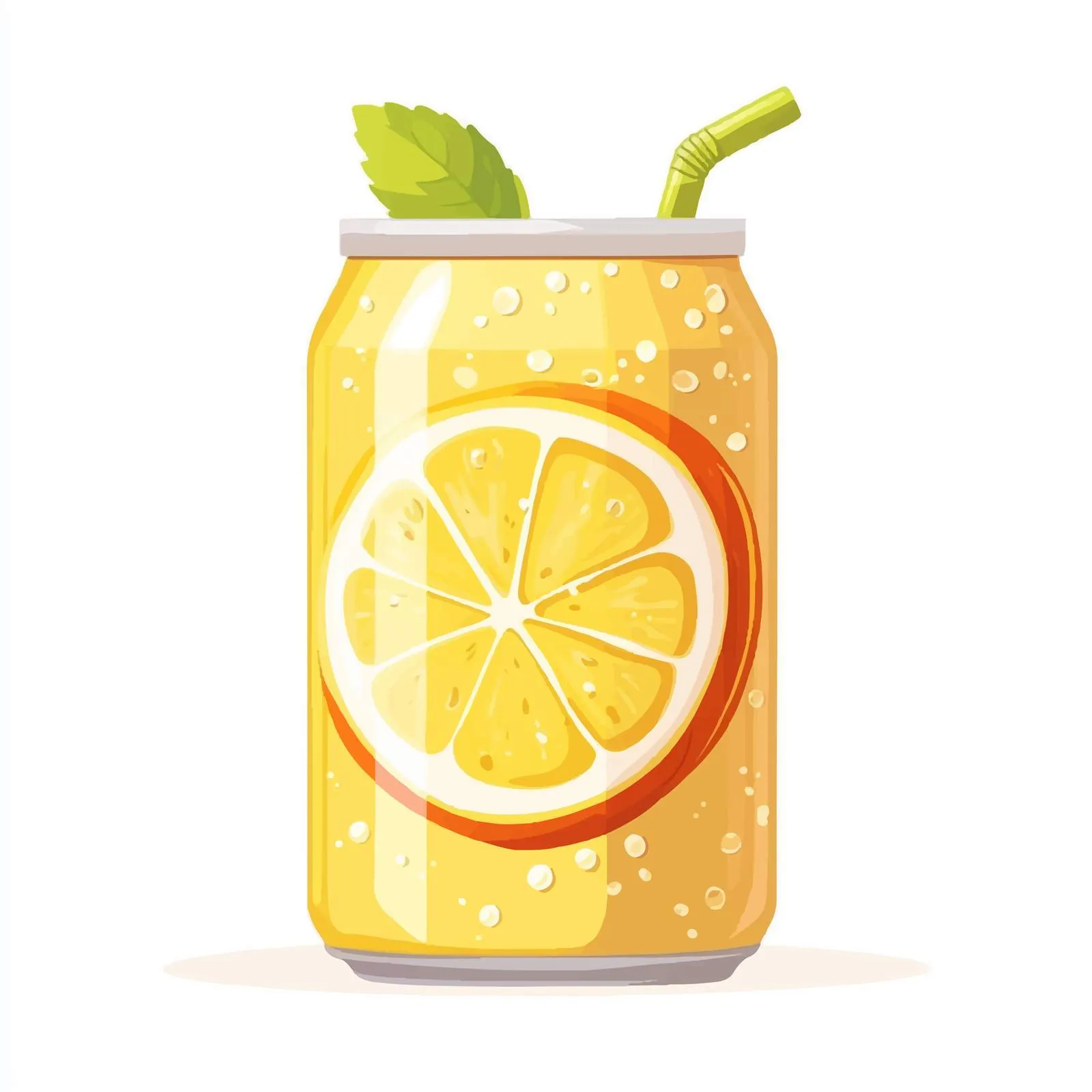 Flavored Lemonade in Can with Fizzy Apple Beverage — free download from Dotvec