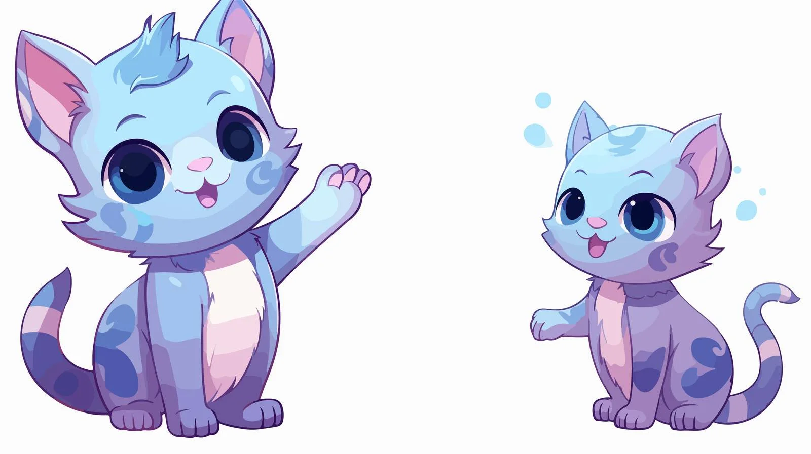 Calm Cartoon Cat Line Drawing — free download from Dotvec