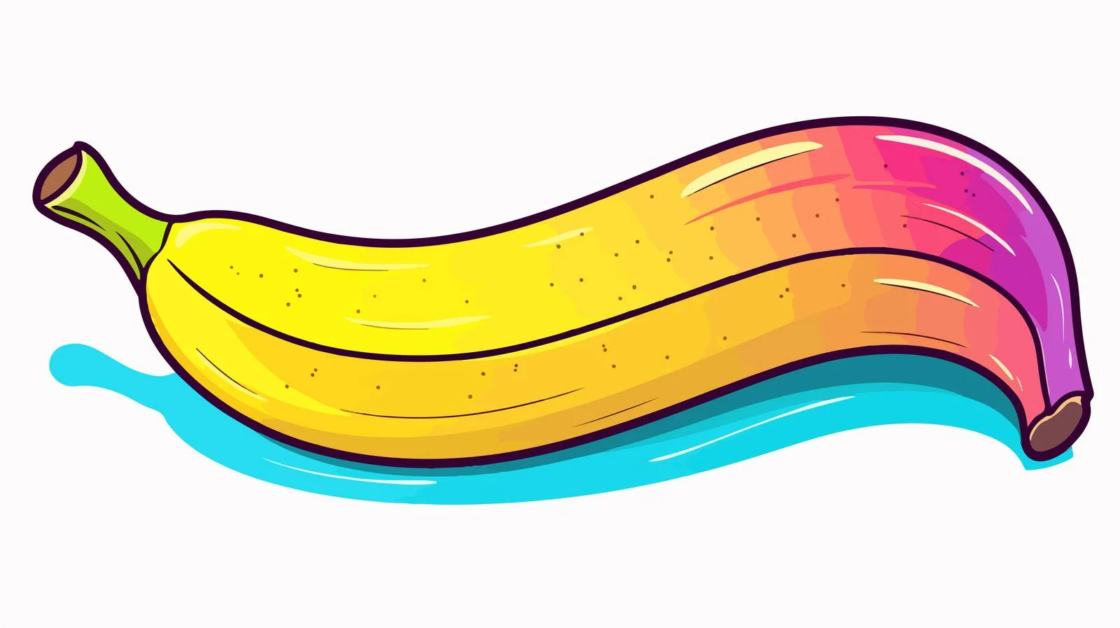 Cartoon Banana Line Drawing — free download from Dotvec