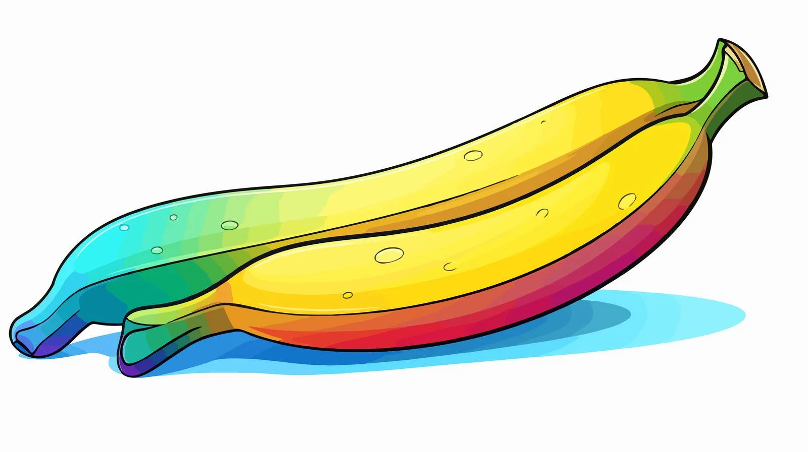Chilled Cartoon Banana Sketch — free download from Dotvec