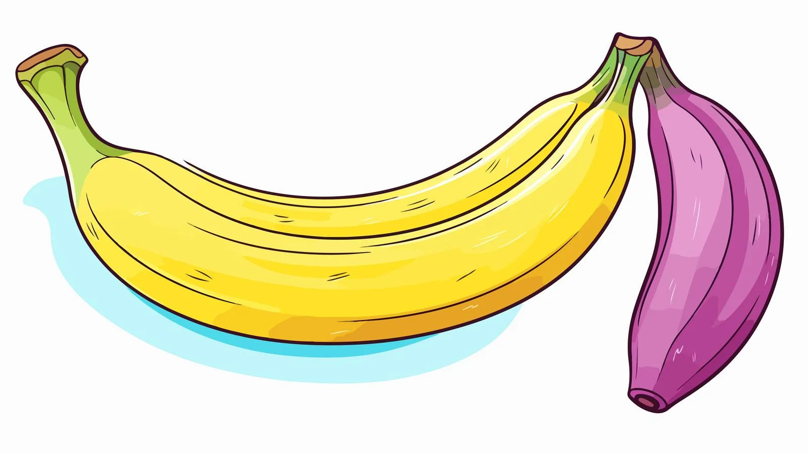 Banana Line Drawing Illustration — free download from Dotvec