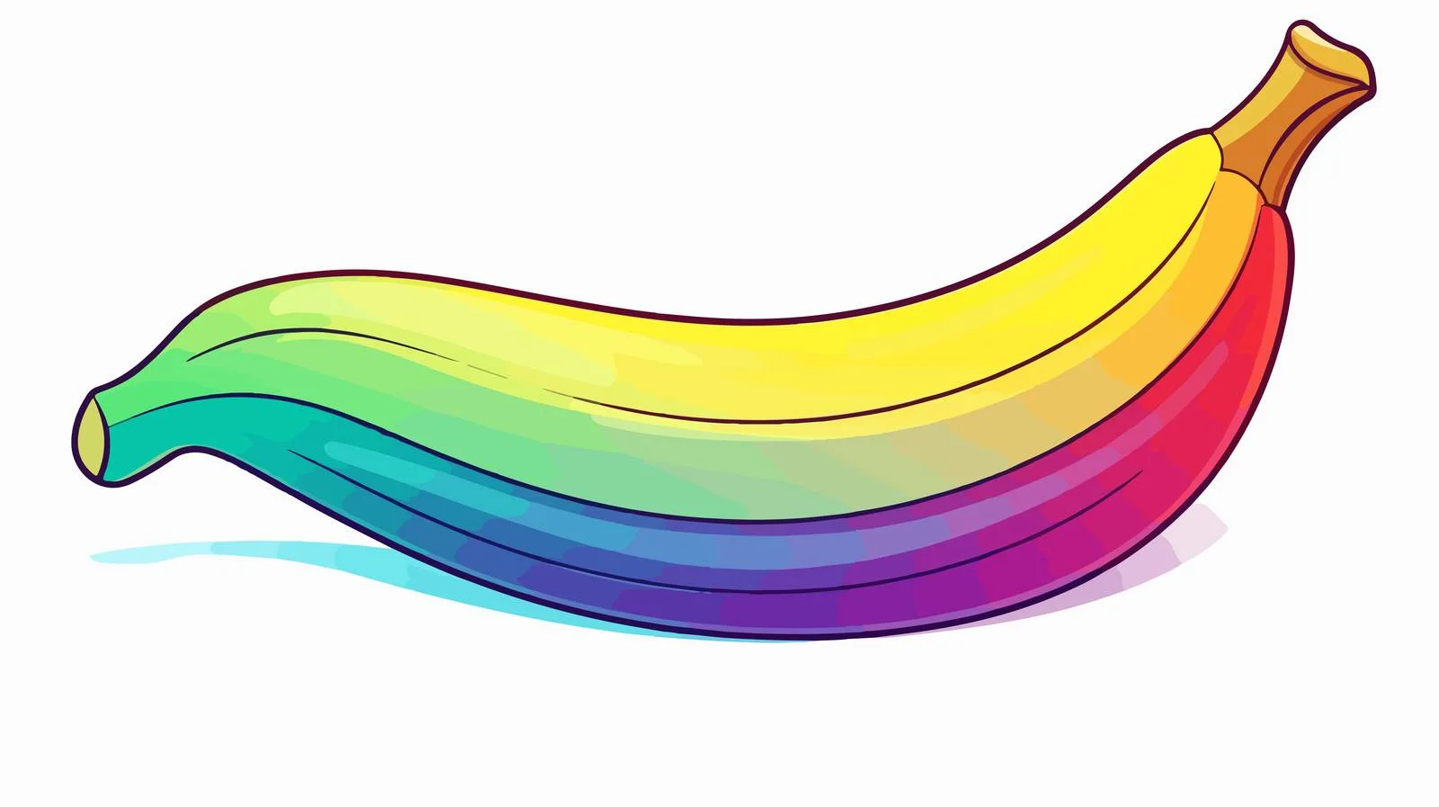 Chilled Cartoon Banana Sketch — free download from Dotvec