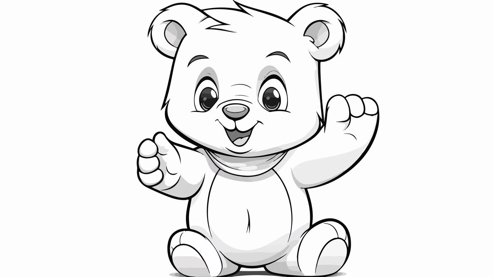 Chilled Cartoon Bear Giving Drawing — free download from Dotvec