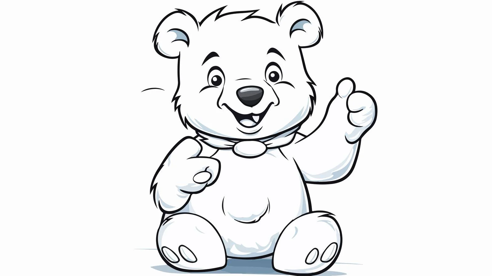 Chilled Cartoon Bear Giving Drawing — free download from Dotvec
