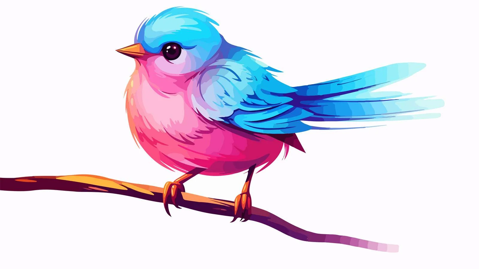 Charming Cartoon Bird Illustration — free download from Dotvec