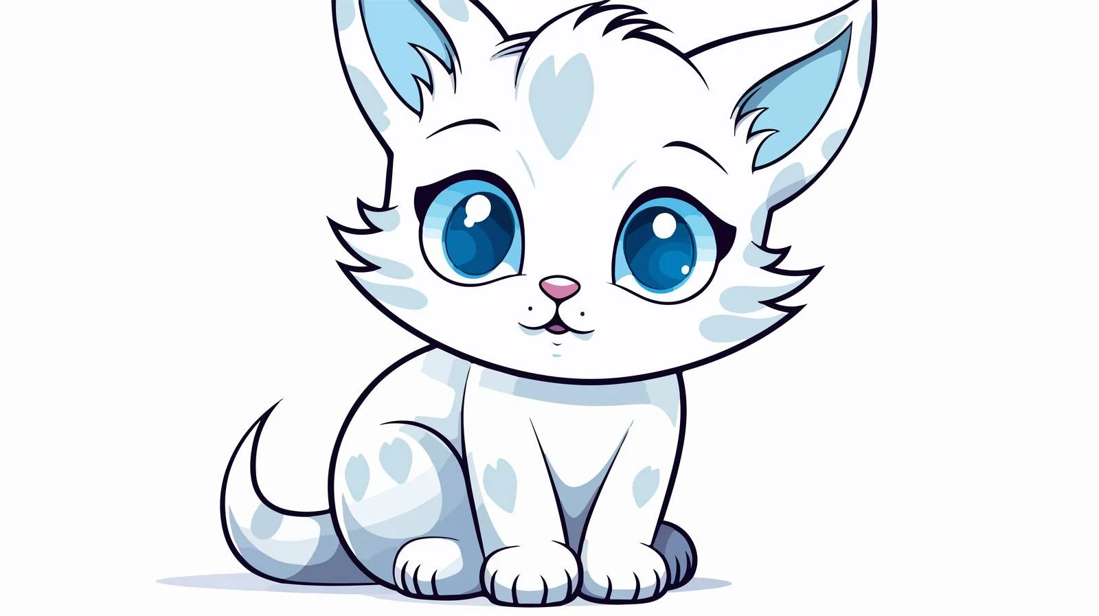 Cartoon Cat Line Drawing — free download from Dotvec