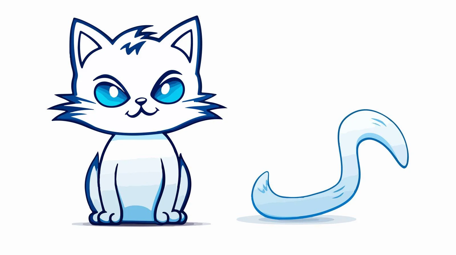 Cartoon Cat Line Drawing Artwork — free download from Dotvec