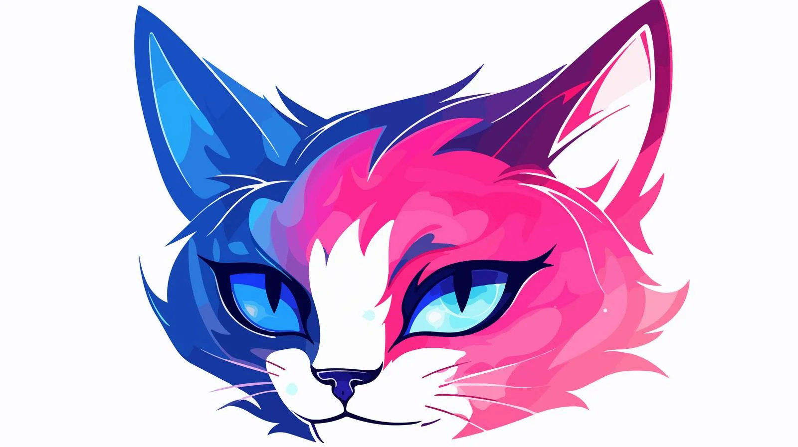 Chilly Cartoon Cat Line Drawing — free download from Dotvec