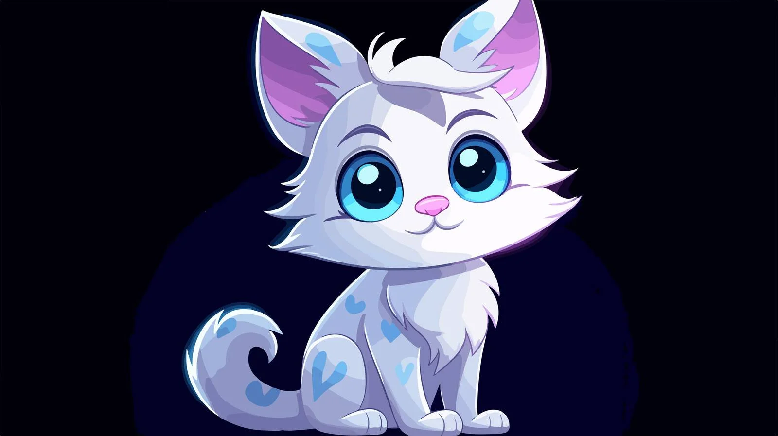 Cartoon Cat Staring Line Drawing — free download from Dotvec