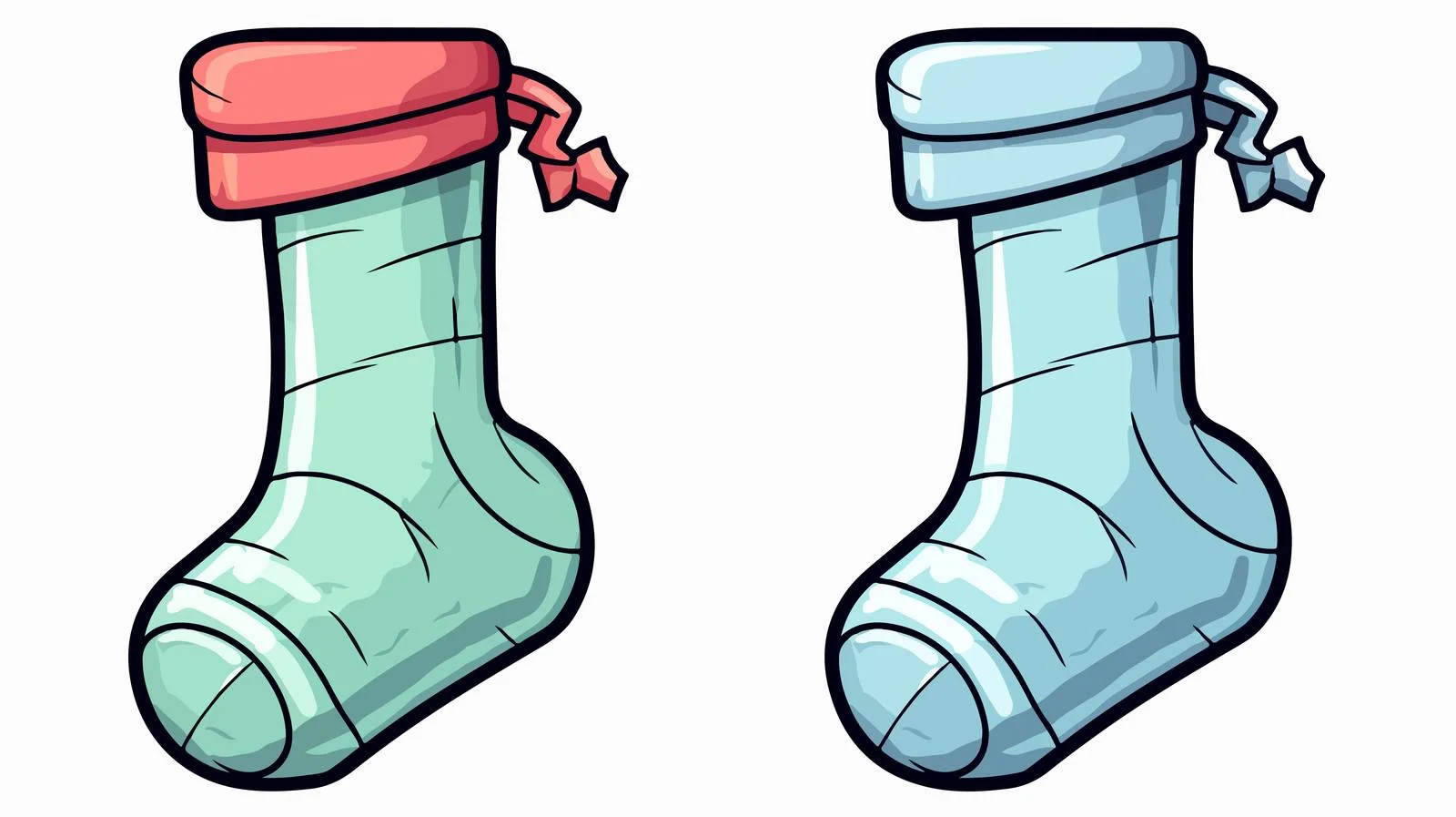 Cartoon Christmas Stocking Line Drawing — free download from Dotvec