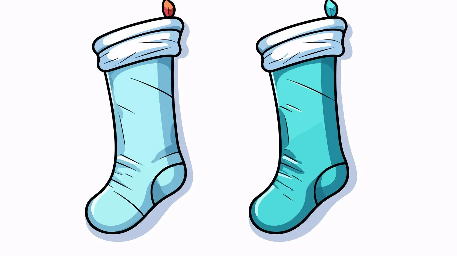 Cartoon Christmas Stocking Gradient Line Drawing — free download from Dotvec