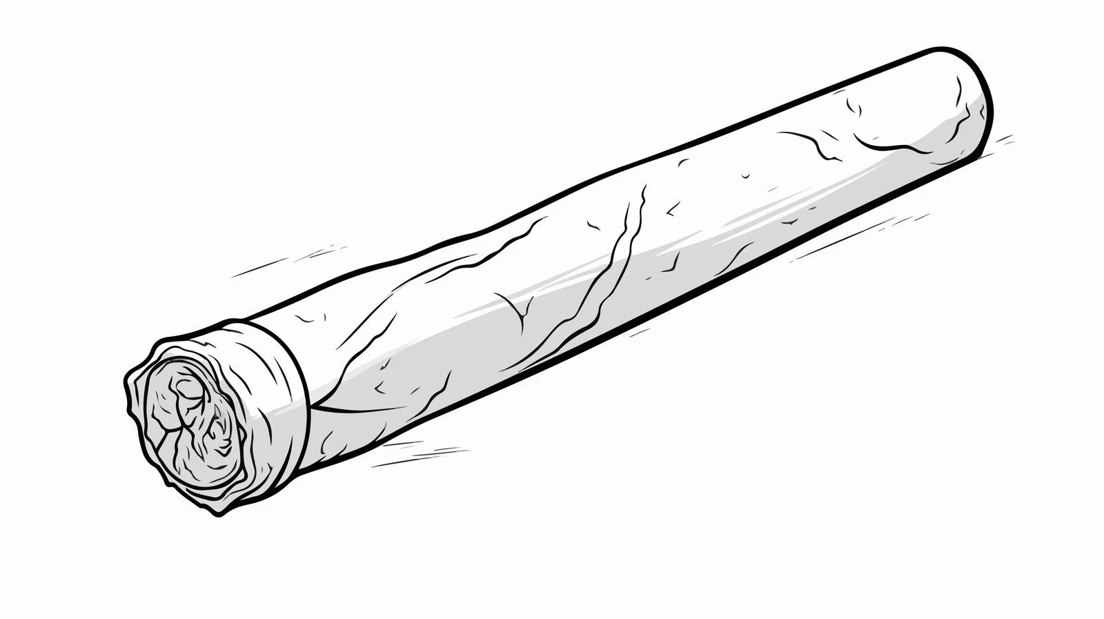 Cartoon Cigarette Line Drawing — free download from Dotvec