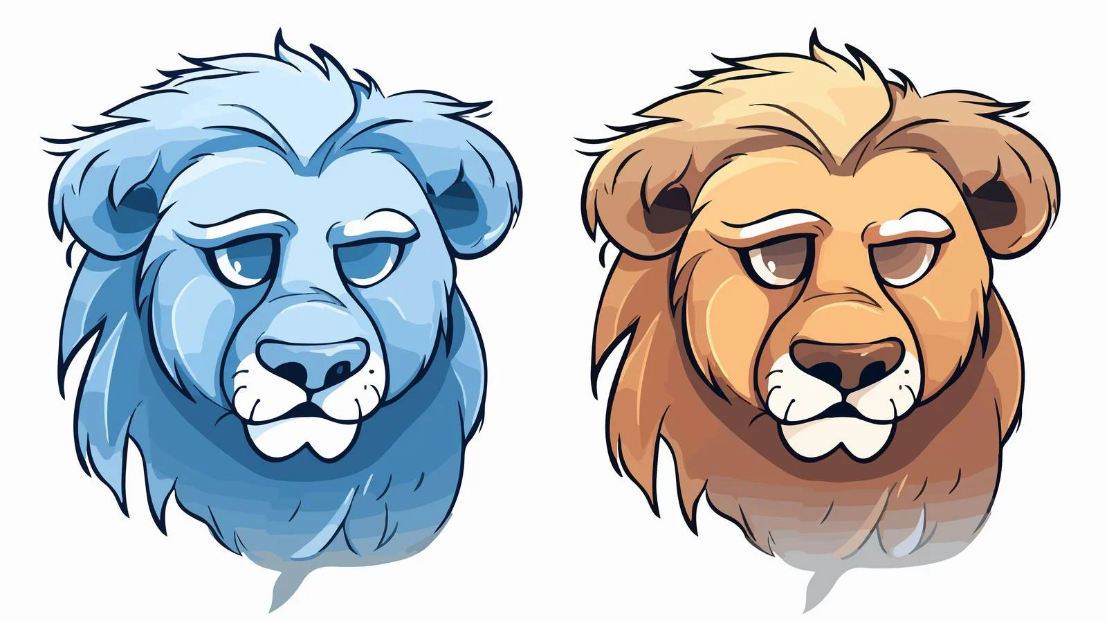 Emotive Cartoon Lion Illustration — free download from Dotvec