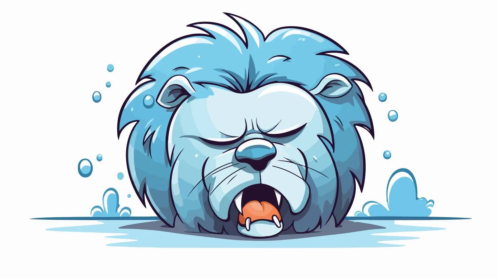 Emotive Lion Line Drawing — free download from Dotvec