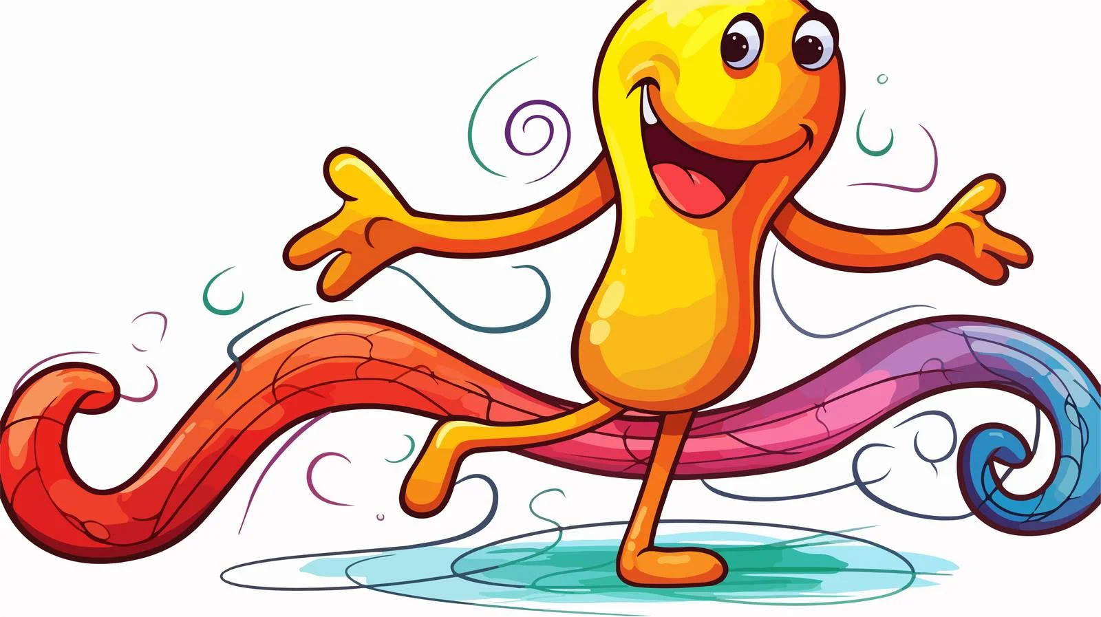 Whimsical Dancing Sausage Illustration — free download from Dotvec