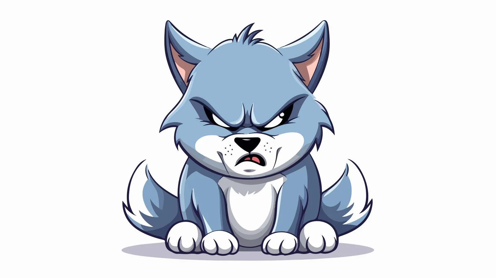 Cool Disgusted Cartoon Dog Illustration — free download from Dotvec