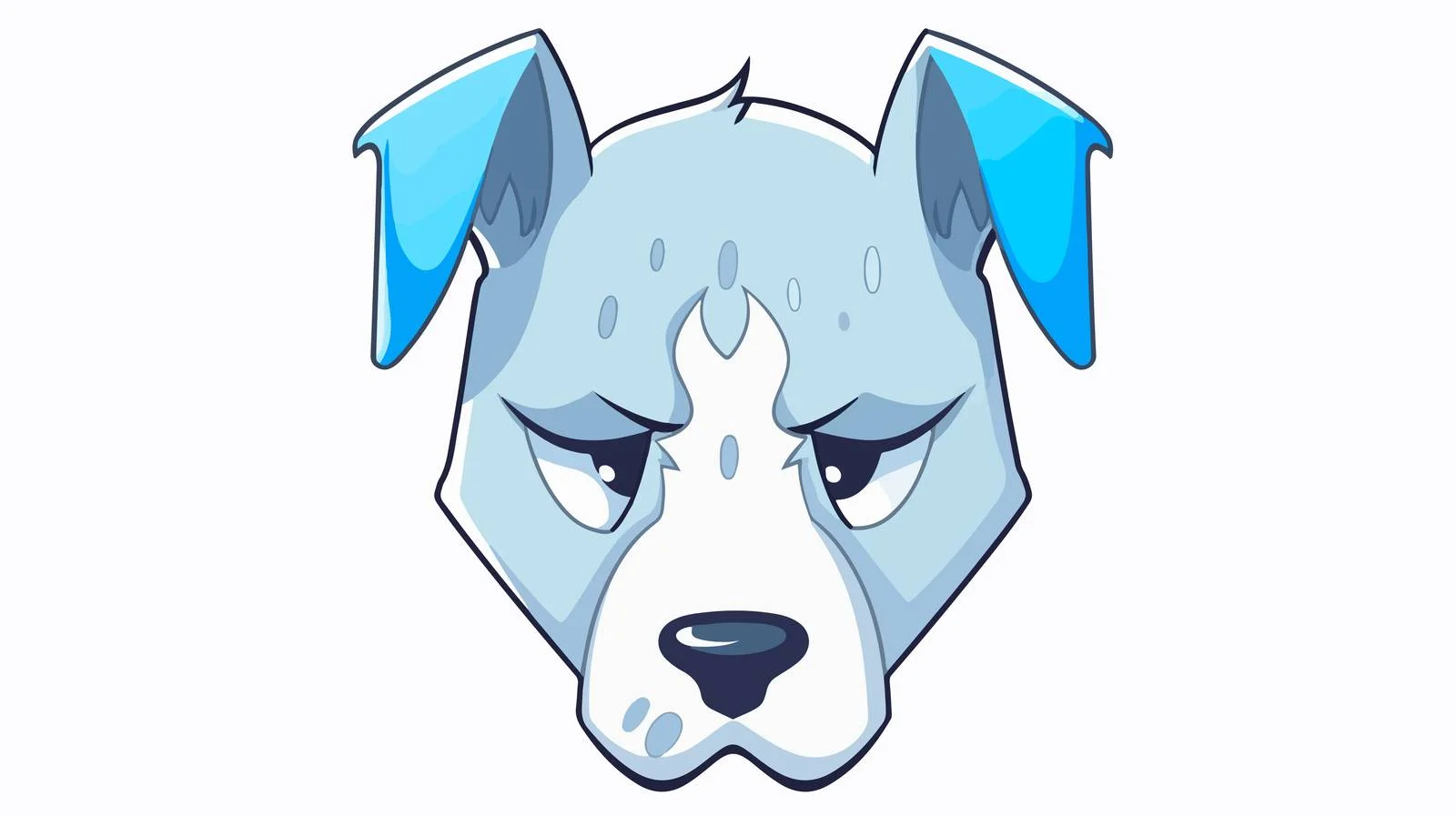 Emotional Cartoon Dog Line Drawing — free download from Dotvec