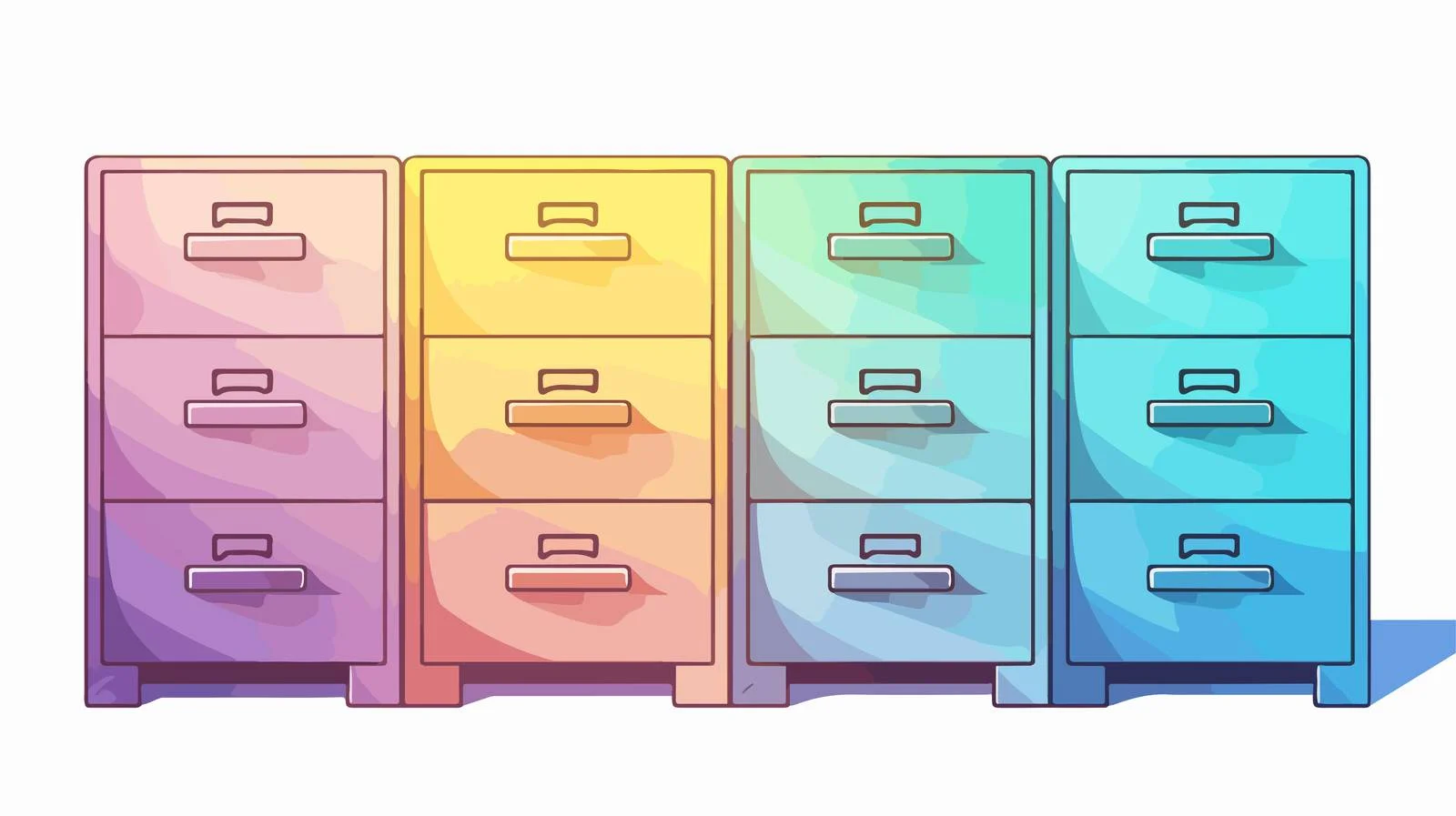 Gradient Cartoon Drawers Illustration — free download from Dotvec