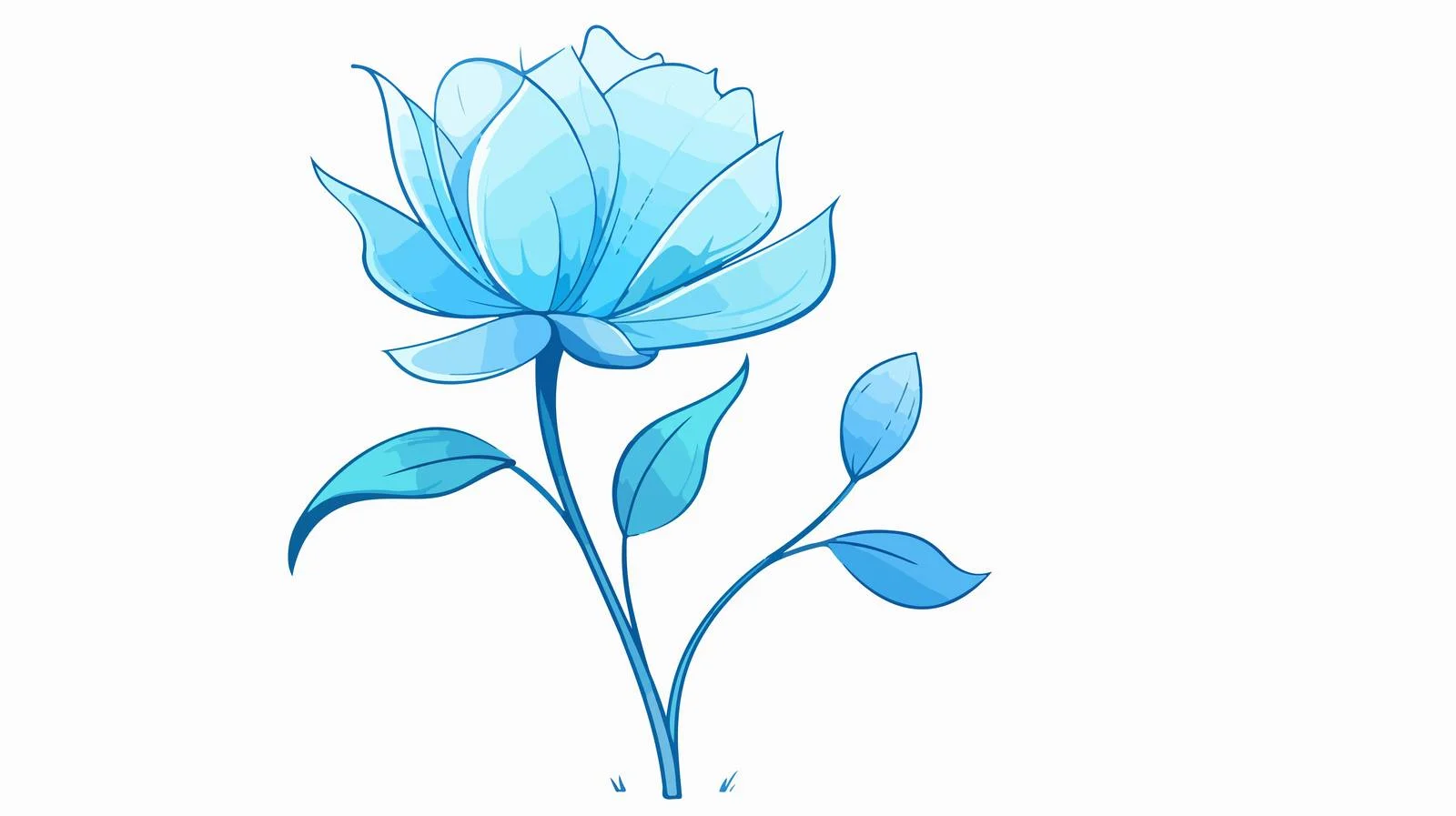 Cartoon Flower Line Drawing — free download from Dotvec