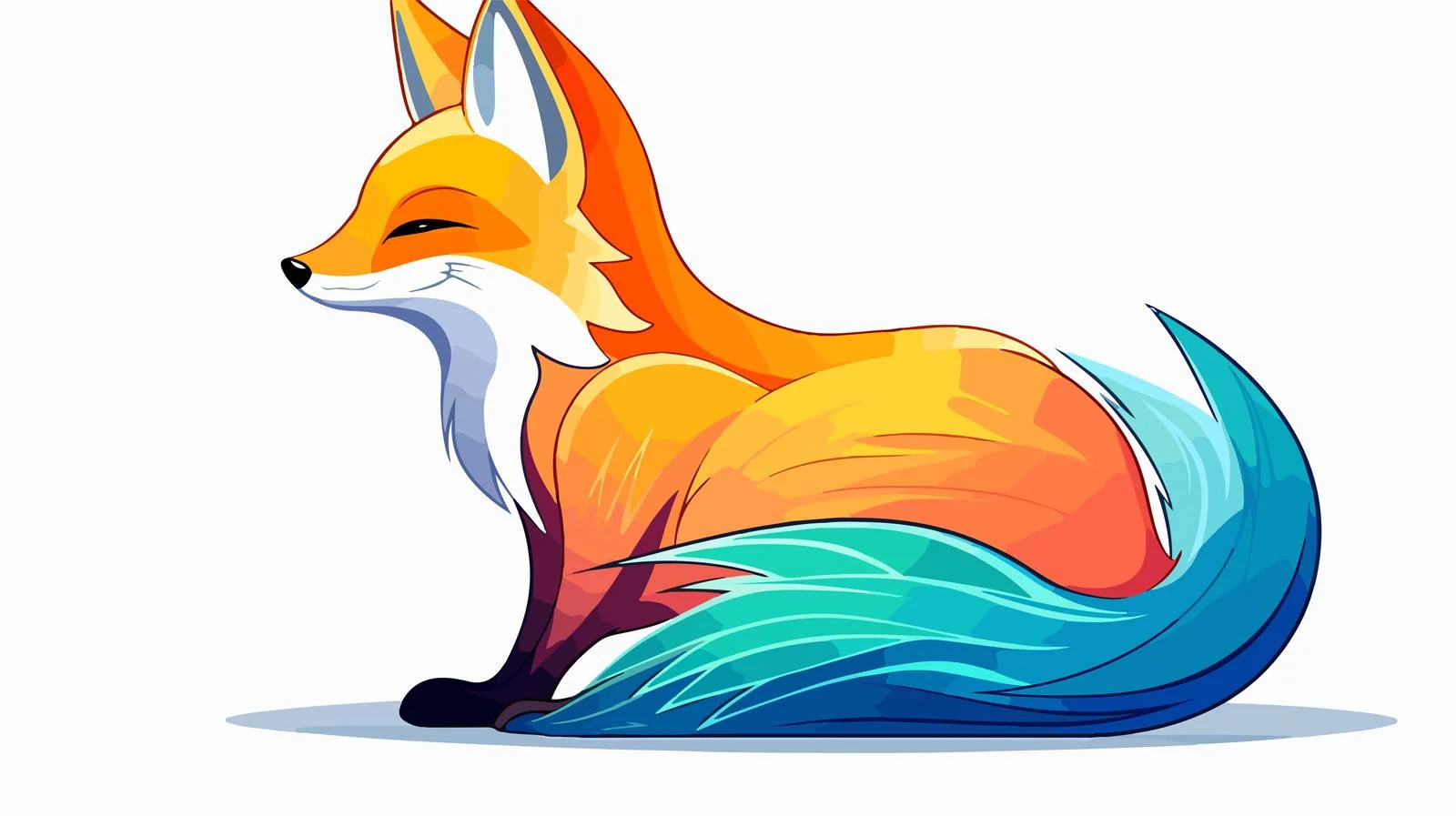 Friendly Fox Line Drawing — free download from Dotvec