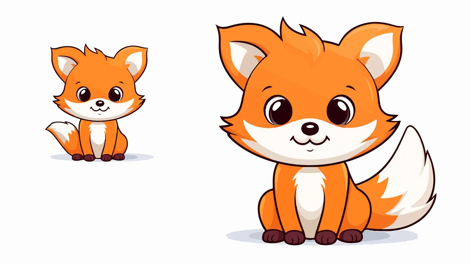 Friendly Fox Line Drawing — free download from Dotvec