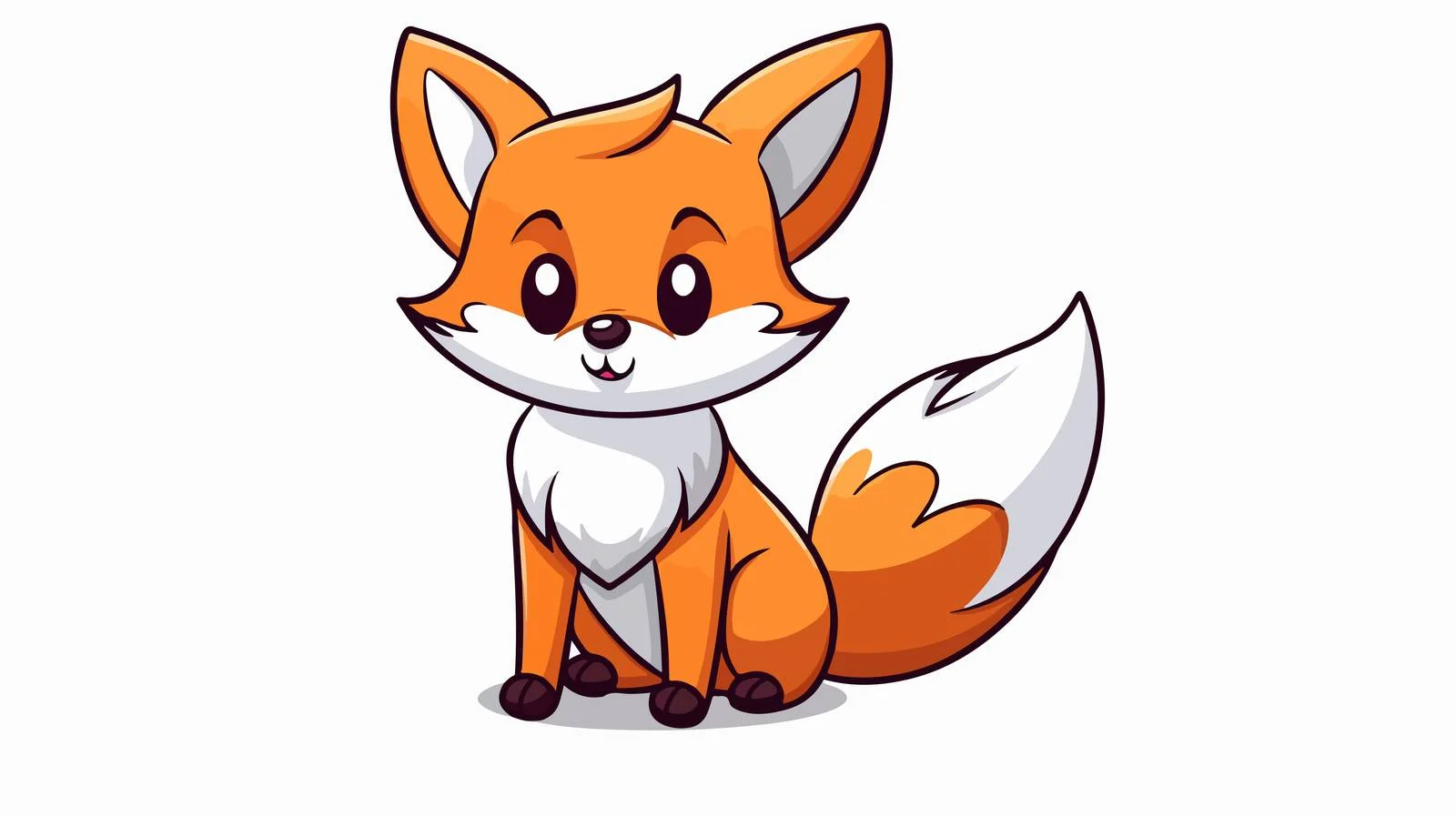 Friendly Fox Line Drawing Illustration — free download from Dotvec