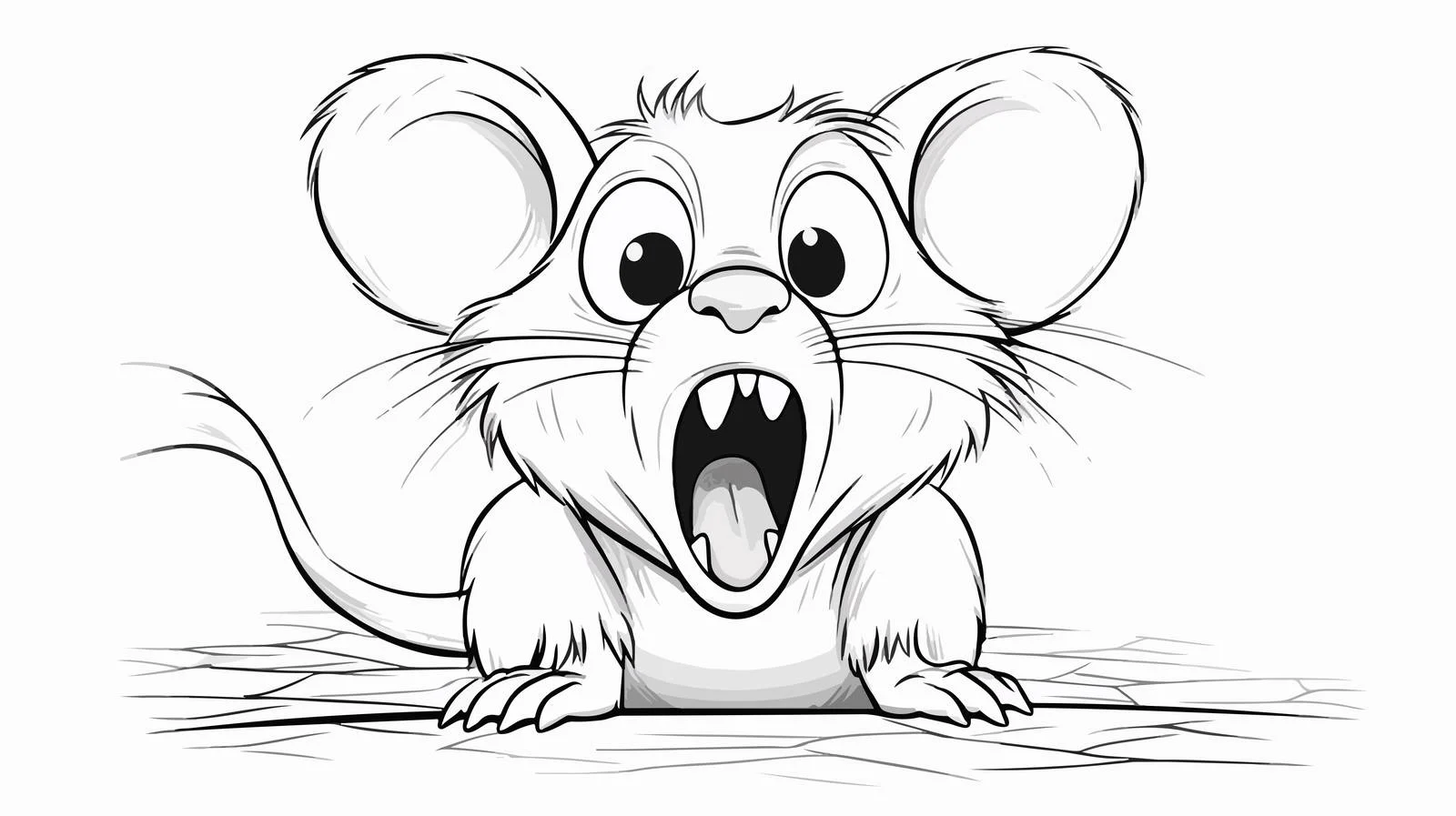 Frightened Cartoon in Cold Gradient Line — free download from Dotvec