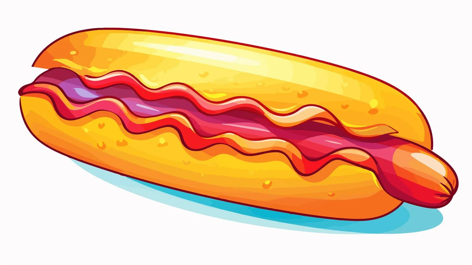 Cool Cartoon Hot Dog Illustration — free download from Dotvec