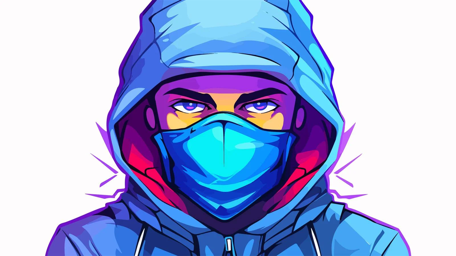 Chilled Cartoon Line Art Illustration — free download from Dotvec