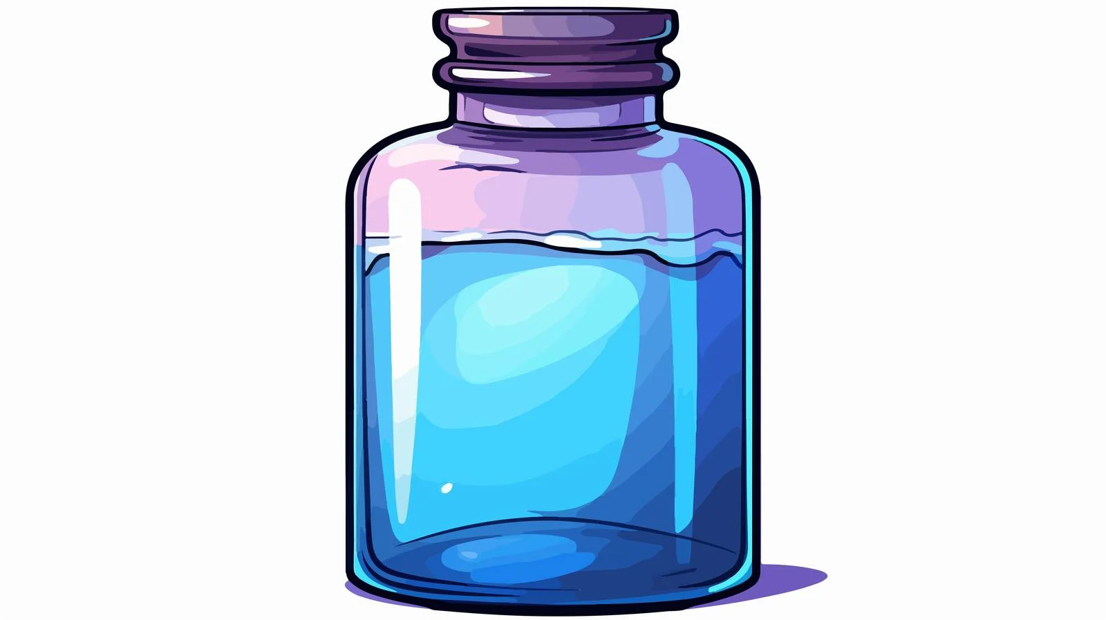 Cartoon Ink Bottle Gradient Line Drawing — free download from Dotvec