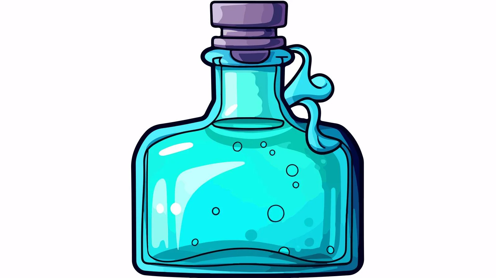 Cartoon Ink Bottle Drawing — free download from Dotvec