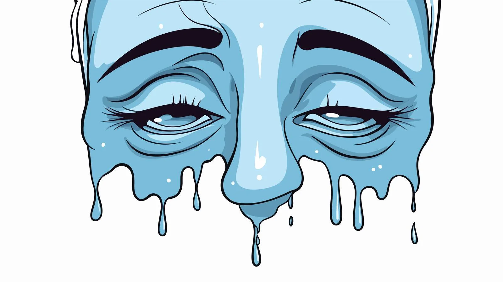 Emotional Cartoon Man Line Drawing — free download from Dotvec