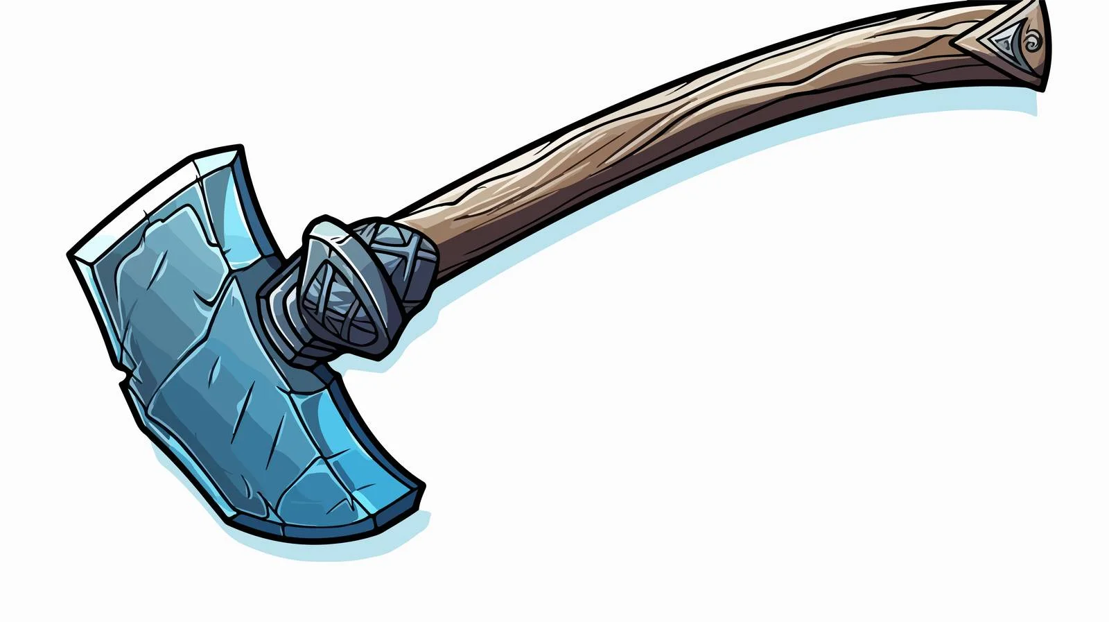 Cartoon Medieval Axe Line Drawing — free download from Dotvec