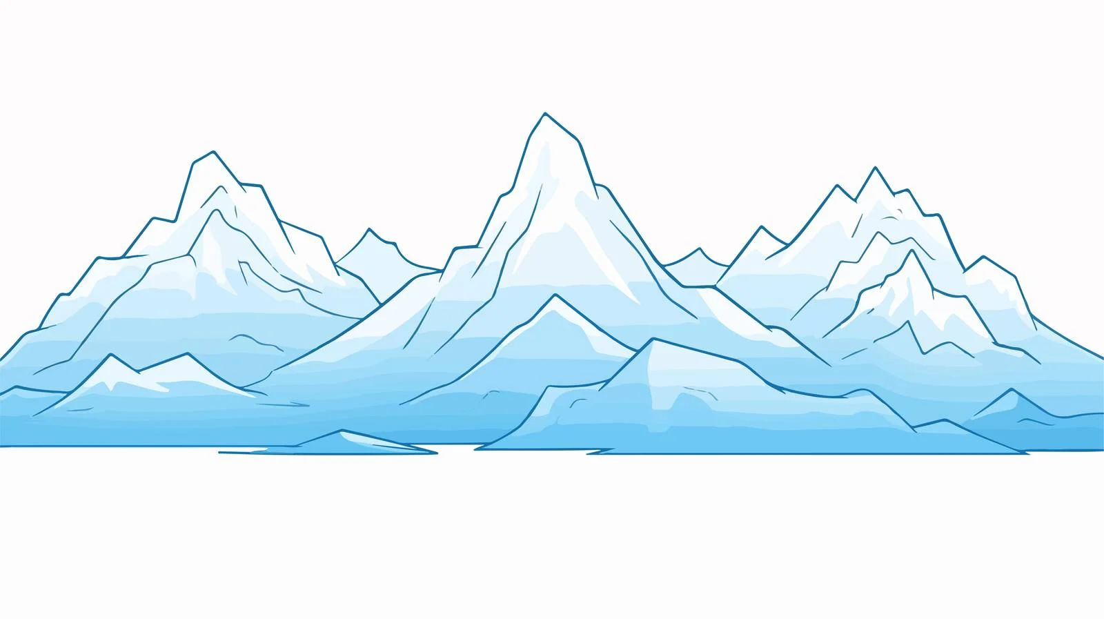 Mountain Line Drawing Illustration — free download from Dotvec