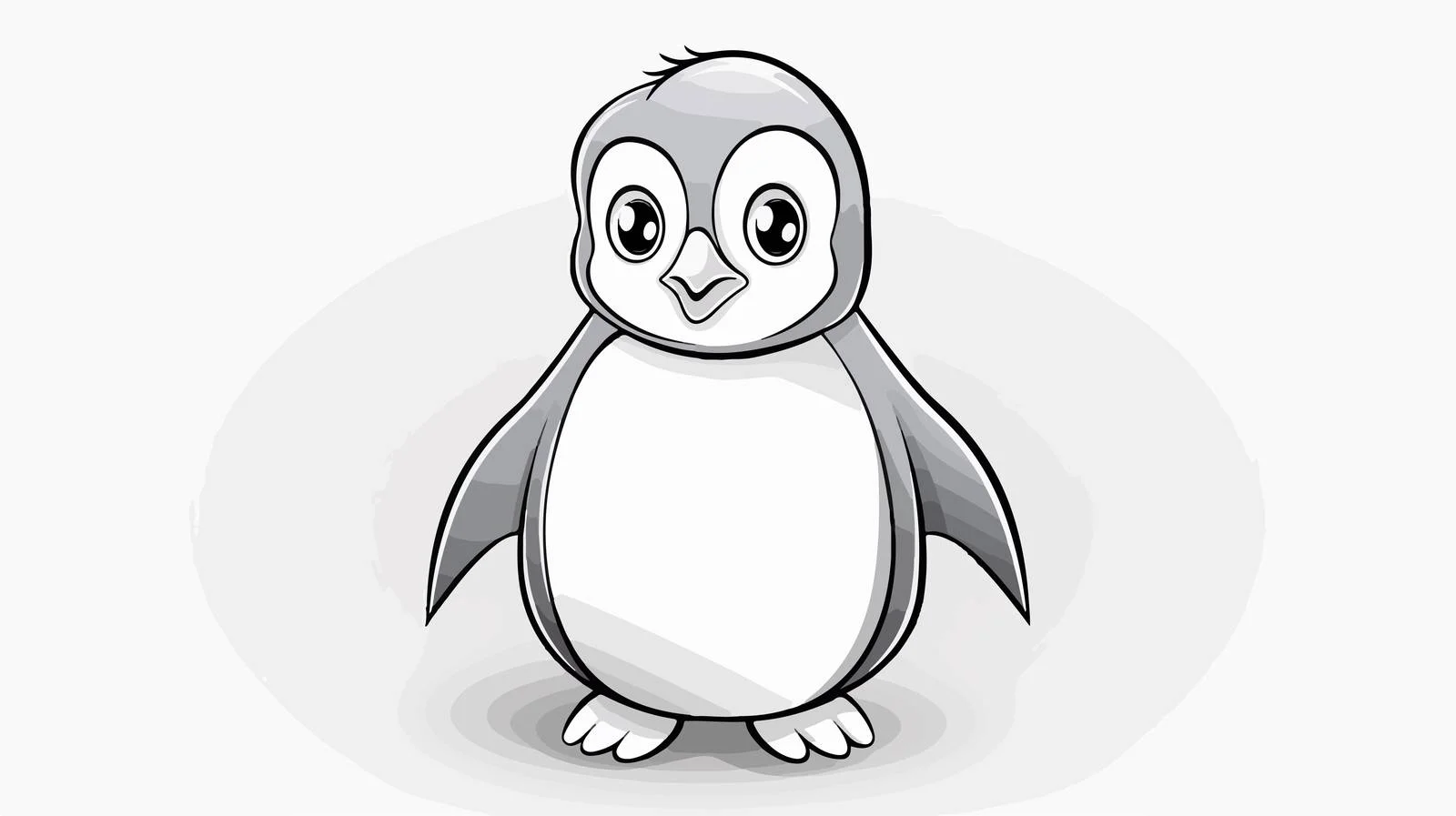 Chilly Cartoon Penguin Drawing — free download from Dotvec