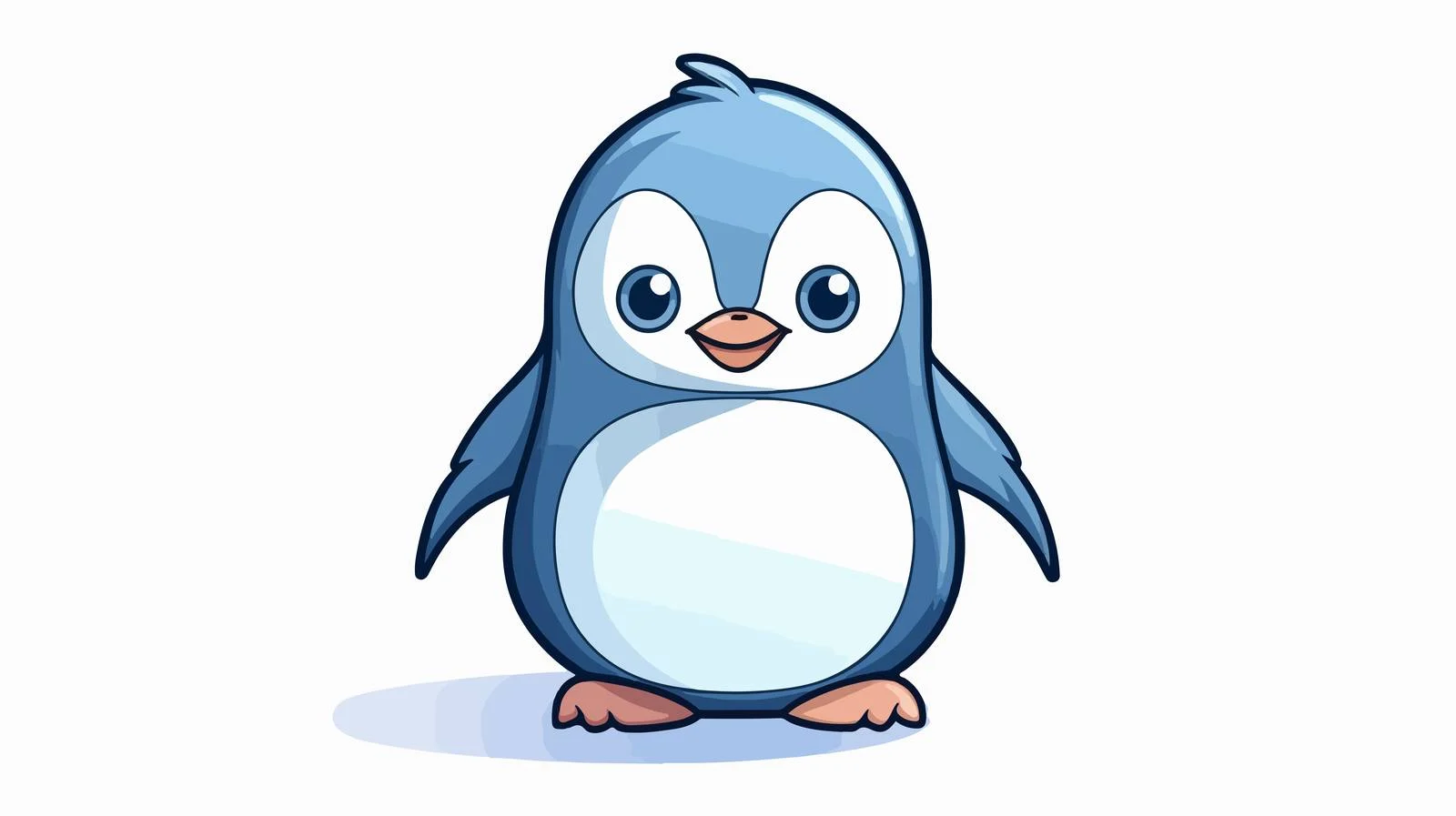 Cool Penguin Line Art Illustration — free download from Dotvec